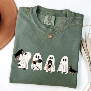 Halloween Dog Ghost Shirt Comfort Colors Cute Ghost Shirt Dog Mama Halloween Shirt Halloween Ghost Spooky Shirt Halloween Gift for Dog Lover