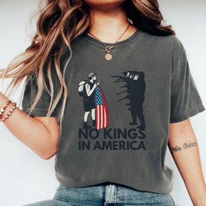 No Kings in America Tshirt, Anti Trump, Protest Shirt, Democracy Tee, Gift for Anti MAGA, Patriotic Tee, Liberal Shirt Comfort Colors