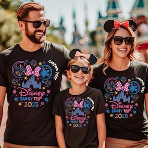 Personalized Disney Trip Shirts, Disneyland Shirts, Disney Vacation T-shirt, Disney Family Matching Shirt, Magical Castle Shirt, Disneyworld