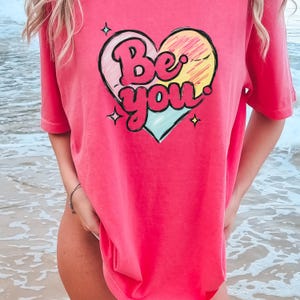 Be You Summer Shirt, Summer Vibes Shirt, Colorful Retro Summer Tshirt, Pastel Beach Shirt, Vacation Vibes Tee, Comfort Groovy Summer Shirt
