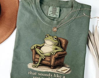 Camiseta com estampa de sapo, camiseta com humor sarcástico para introvertidos, camiseta com atitude para o escritório.