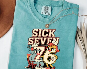 Camiseta "Sick 67", Camiseta engraçada com trocadilho matemático "Seis e Sete", Camiseta com estampa de meme viral