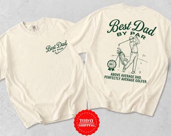 Maglietta Comfort Colors® Golf Dad, Miglior papà per par, Regalo per la festa del papà a tema golf