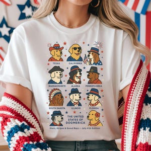 United States of Dogmerica Shirt, Funny Patriotic Dog 4th of July Tee, USA States Dog Lovers Gift, Dog America Tee, Funny 4of July Tshirt