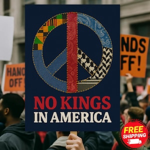 No Kings In America Since 1776 Protest Sign PRINTABLE, Anti-Trump Protest Poster For March, Digital Download, Political Activist Rally Sign