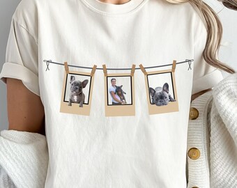 Custom Pet Photo Shirt, Personalized Pet Shirt with Photos, Photo Print Pet Shirt, Custom Pet Portrait Tshirt, Pet Lover Tee, Comfort Colors