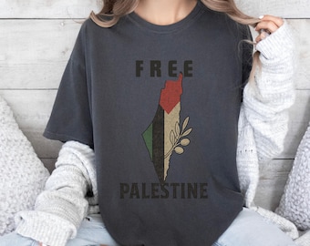 Palestine Shirt, Comfort Colors T-Shirt, Support Palestine Crewneck, Gaza Tee, Palestinian Gift,Free Palestine, Activist T,Stop Genocide