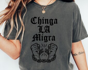 T-shirt anti-glace, chemise Abolish ICE, chemise Chinga La Migra, anti déportations, Fdt Maga, fierté mexicaine, art folklorique mexicain, chemise de protestation libérale