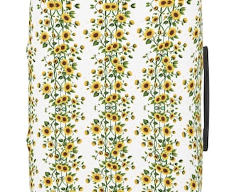 Sunflower Vine Gepäckabdeckung | Floral Koffer Schutz