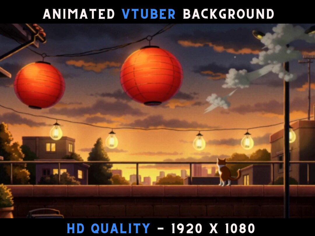 Animated Vtuber Background | Dreamy Sky Garden Scene | Anime Loop ...