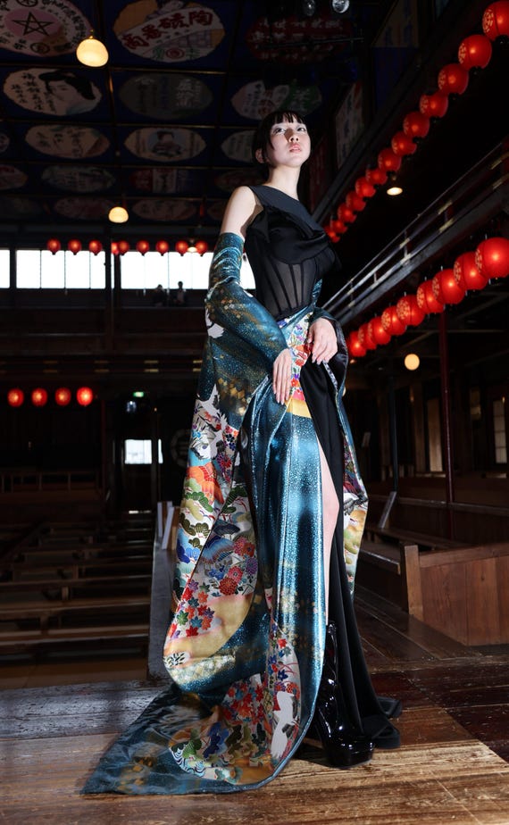 Kimono Vestido De Seda Japones Traje Típico Kimonos De Seda