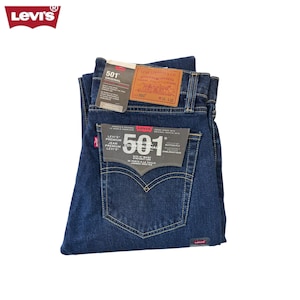 Levi’s 501 men’s Jeans Dark Navy Blue- Original Vintage Jeans , Straight Fit Denim , 1987 vintage Button Fly