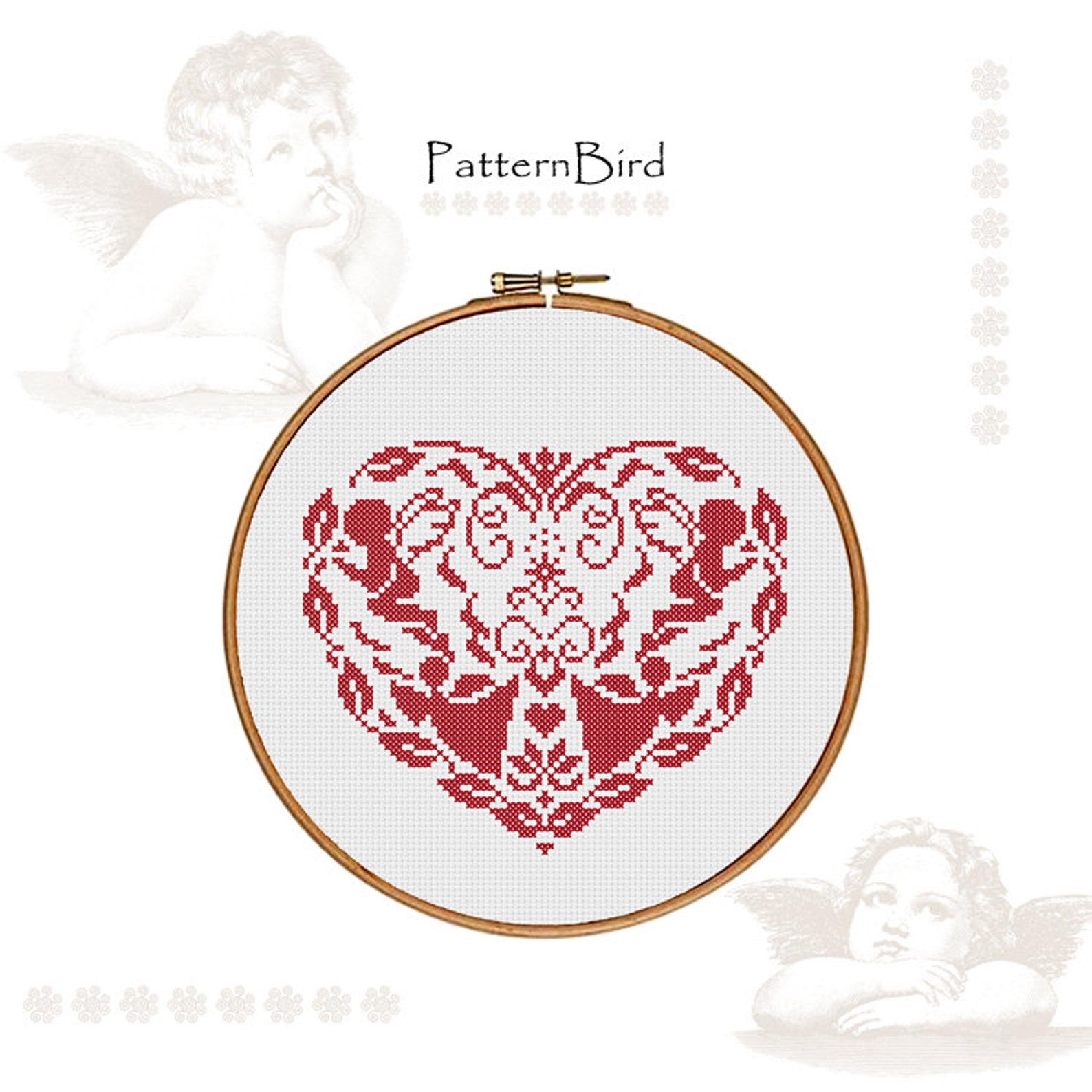 Christmas Heart II. Instant Download PDF Cross Stitch Pattern - Etsy