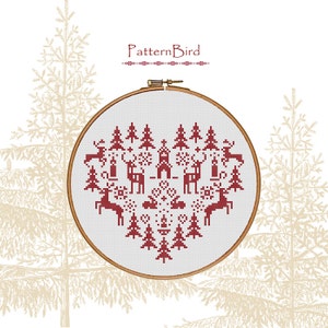 Christmas heart. Instant Download PDF Cross Stitch Pattern