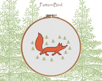 Sassy Fox. Instant Download PDF Cross Stitch Pattern