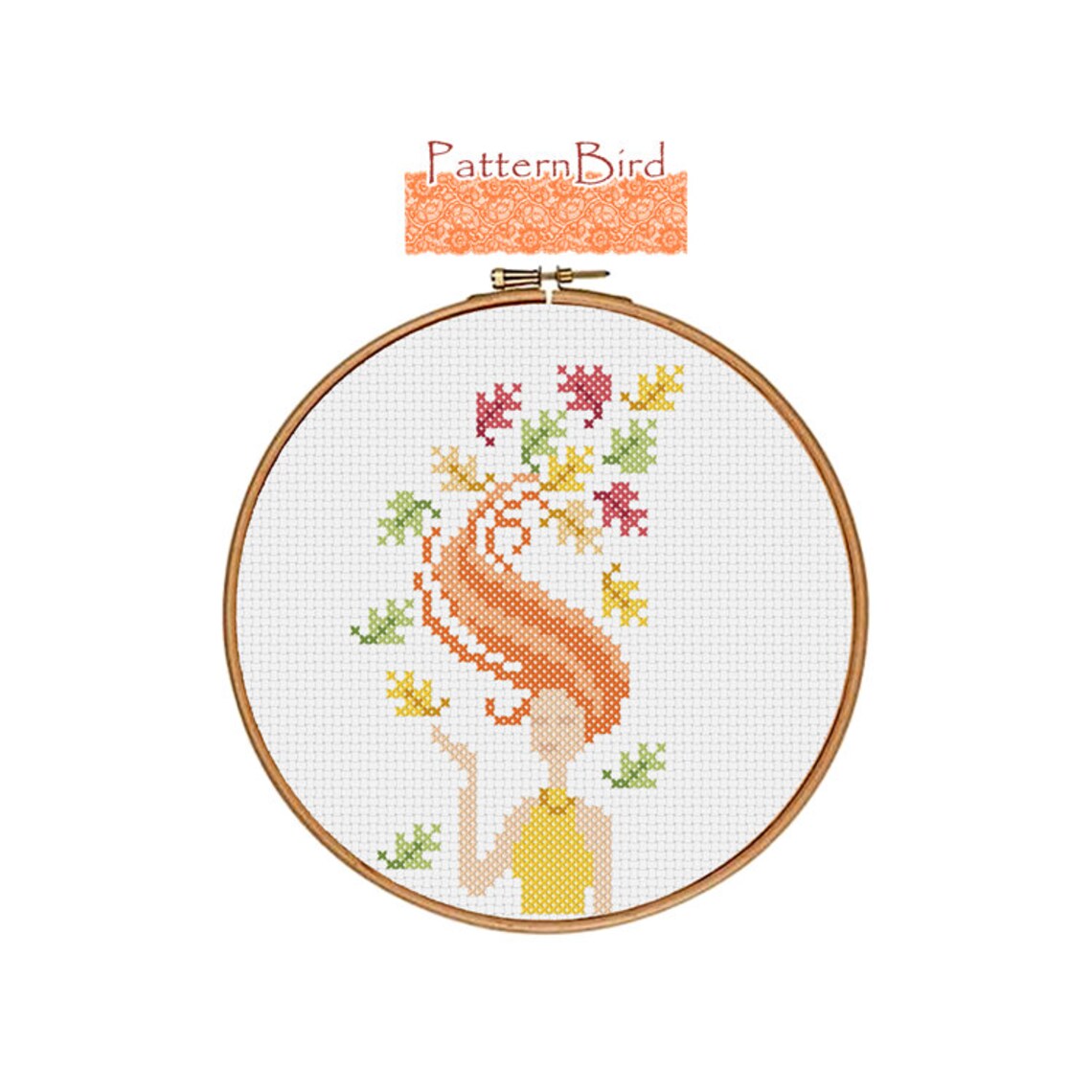 Autumn Girl. Instant Download PDF Cross Stitch Pattern - Etsy