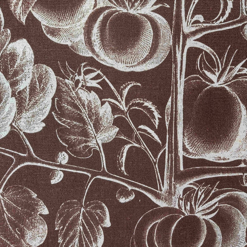 Vintage Botanical Printed Fabric Panel for Framing or DIY Crafting / Large Monochrome Wall Art Unfinished Antique Book Page on Cotton image 7