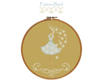 4 Seasons Winter. Instant Download PDF Cross Stitch Pattern