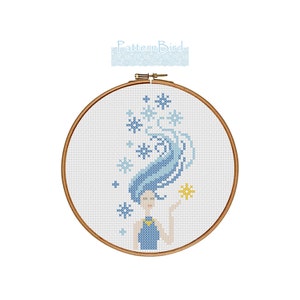 Winter Girl. Instant Download PDF Cross Stitch Pattern
