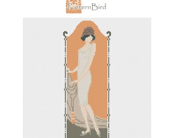Vintage Frau I. Sofortiger Download PDF Kreuzstichmuster