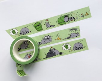 Trash raccoon’s dream washi tape