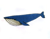 Blue Whale Broch Pin - Shrinky Plastic