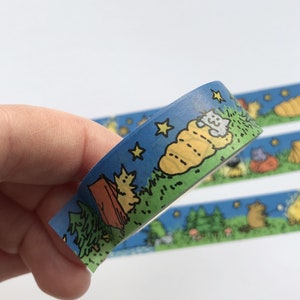 Let’s go camping washi tape with cute wildlife