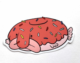 Blobfish Donut vinyl sticker