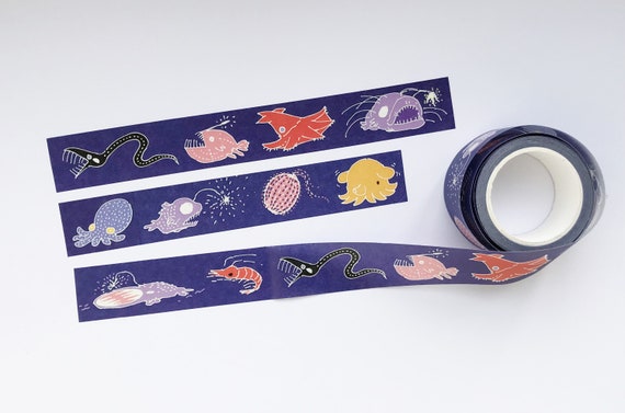 Deep sea fish washi tape glow in the dark