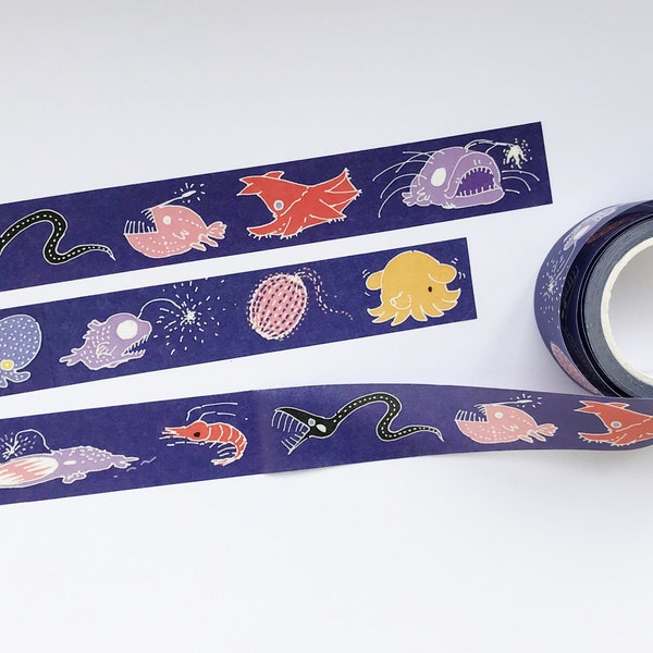 Deep sea fish washi tape glow in the dark