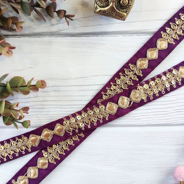Purple Sari Border Etsy