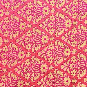 indischer Brokat Stoff, Fuchsia Brokat, irisierendes Brokat, Blumenmuster, indisches Muster, Saree Blusenstoff - 1 Meter - br239