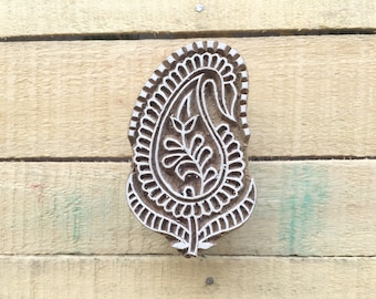 block printing, paisley stamp, block, indian block, fabric stamps, fabric stencil, diy, textile printing, paisley stamp - 1 pc - blk141