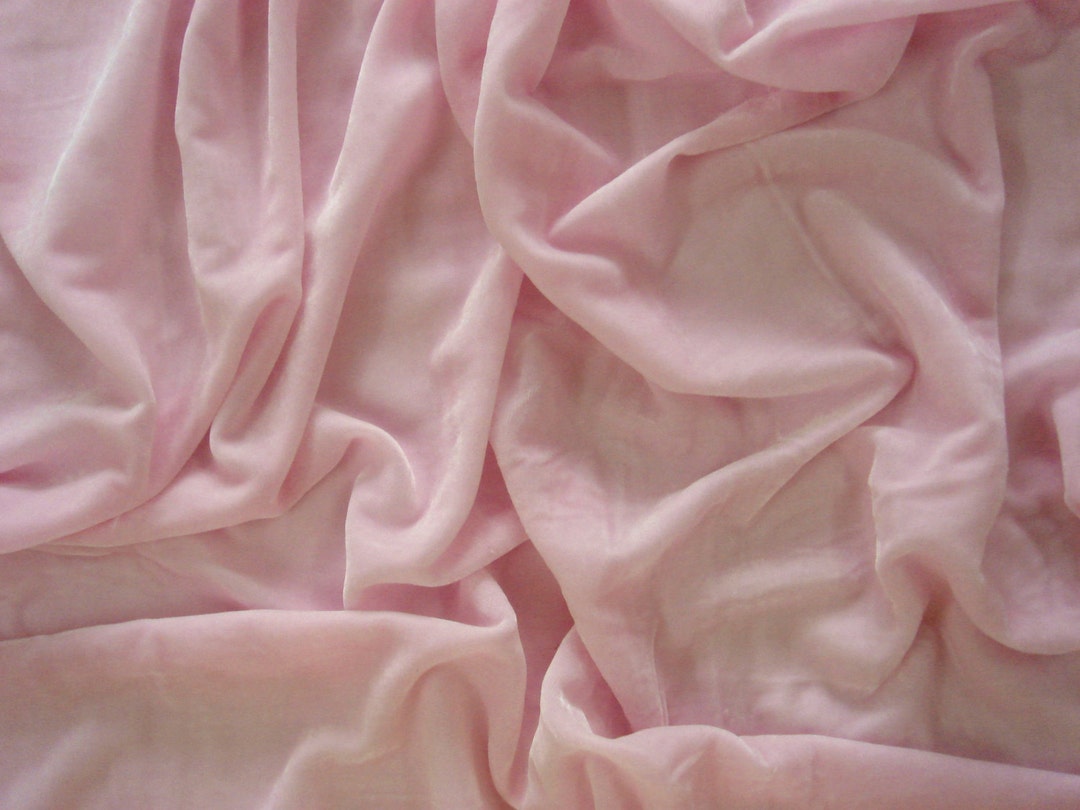 Light Pink Cotton Velvet by the Yard, 54 Inch Wide Velvet