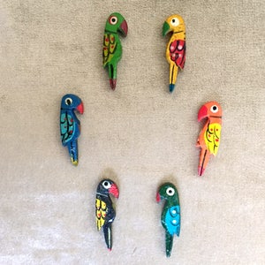 indian, parrots, bohemian, bird patch, scrap booking applique, multi color, colorful, decorative patch, sew on decor, diy - 6 piece - mtf216