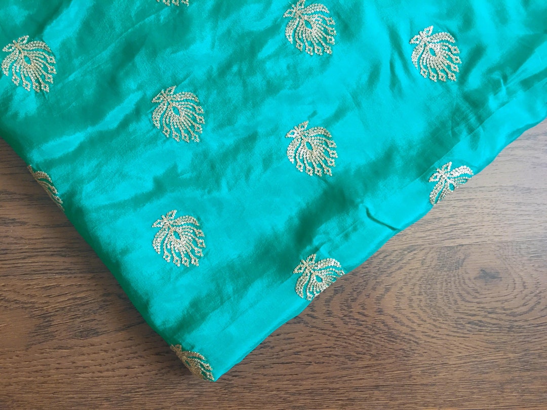 Sea Green Silk Tweed Fabric main image 1