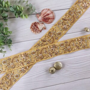 renda por metro, borda bordada, acabamento dourado, renda multicolorida, renda indiana, lantejoulas, padrão floral, decorativo, faça você mesmo - lace1232