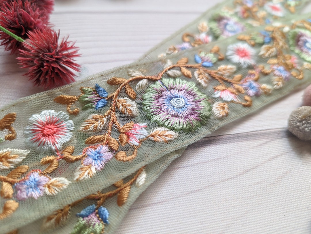 India Laces Boho Trim Embroidered Trim Indian Trim by the Etsy