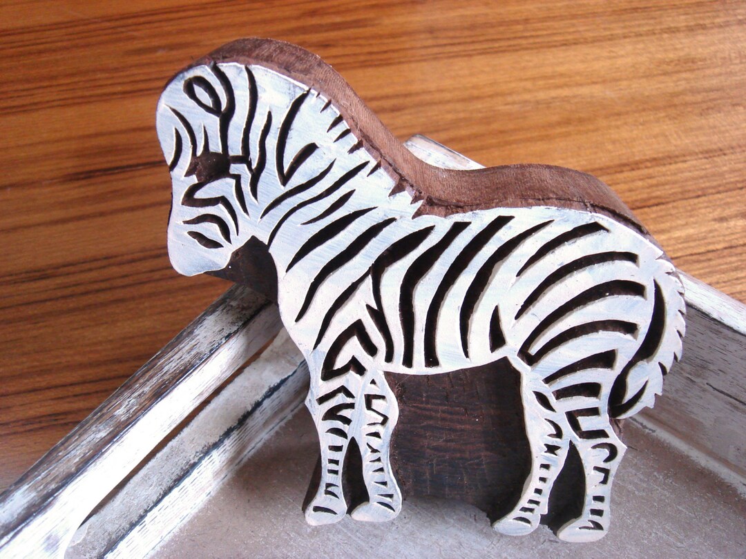 Hand Carved, Metal Stamp, Zebra Printing Block, Pottery Stamp, Card ...