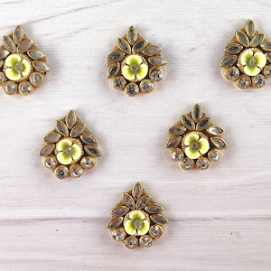 Parche verde claro, aplique con forma de gota, aplique para coser, confección de vestidos, decorativo, diamantes de imitación, indio, adorno artesanal, flor - mtf420