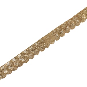 Indische Borte, Goldspitze, Cutwork, Saree-Borte, Handwerksspitze, Homedecor-Spitze, verziert mit Pailletten, Blumenmotiv - Lace895