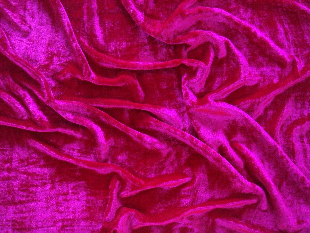 Decorative Fabric, Indian Velvet Fabric, Magenta Velvet Fabric, Fabric