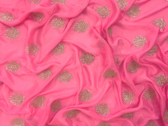 green emerald velvet dress Luxury Faux Raw Silk Gold Embroidery Fabric Fancy Dress Fabric Home Decor  44