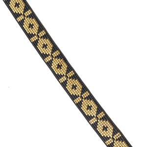 Boho Indian Trim, Jasnobeżowa tkana lamówka, Geometryczny wzór lamówki, Żakardowa lamówka Sari, Indyjska lamówka, Taśma do szycia, Dupatta - lace717