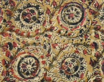 Tissu de coton indien, tissu de coton jaune, tissu imprimé Jaipur, tissu par yard, impression de bloc, imprimé à la main, rideau, robe- ctjp194