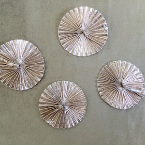 ethnic applique, boho applique, diy craft decoration, dress making patch, silver applique, craft embellishment - 5 pc - mtf208