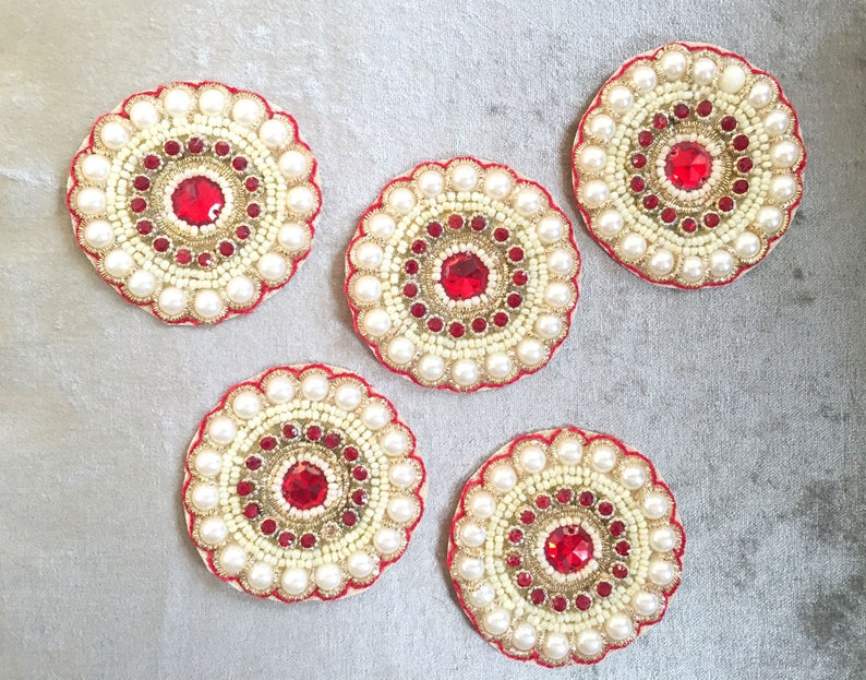 Indian Appliques Embroidered Applique Craft Embroidered Patches For 12 Pieces