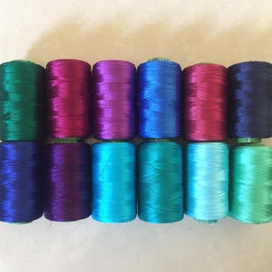 Blue Silk Thread Assorted 8 Shades of Blue Color Art Silk Thread, Art  Embroidery Silk, Embroidery Thread, Silk Thread Pack of Blue Colors 