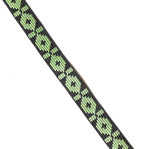 Jasnozielona tkana lamówka, lamówka z geometrycznym wzorem, lamówka indyjska boho, lamówka żakardowa sari, lamówka indyjska, lamówka do szycia, koronka dupatta - lace716