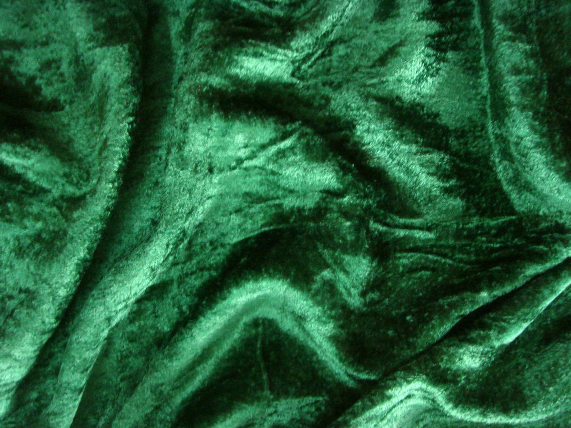 velvet fabric in dark green 0.75 3/4 yard vlt005 Etsy